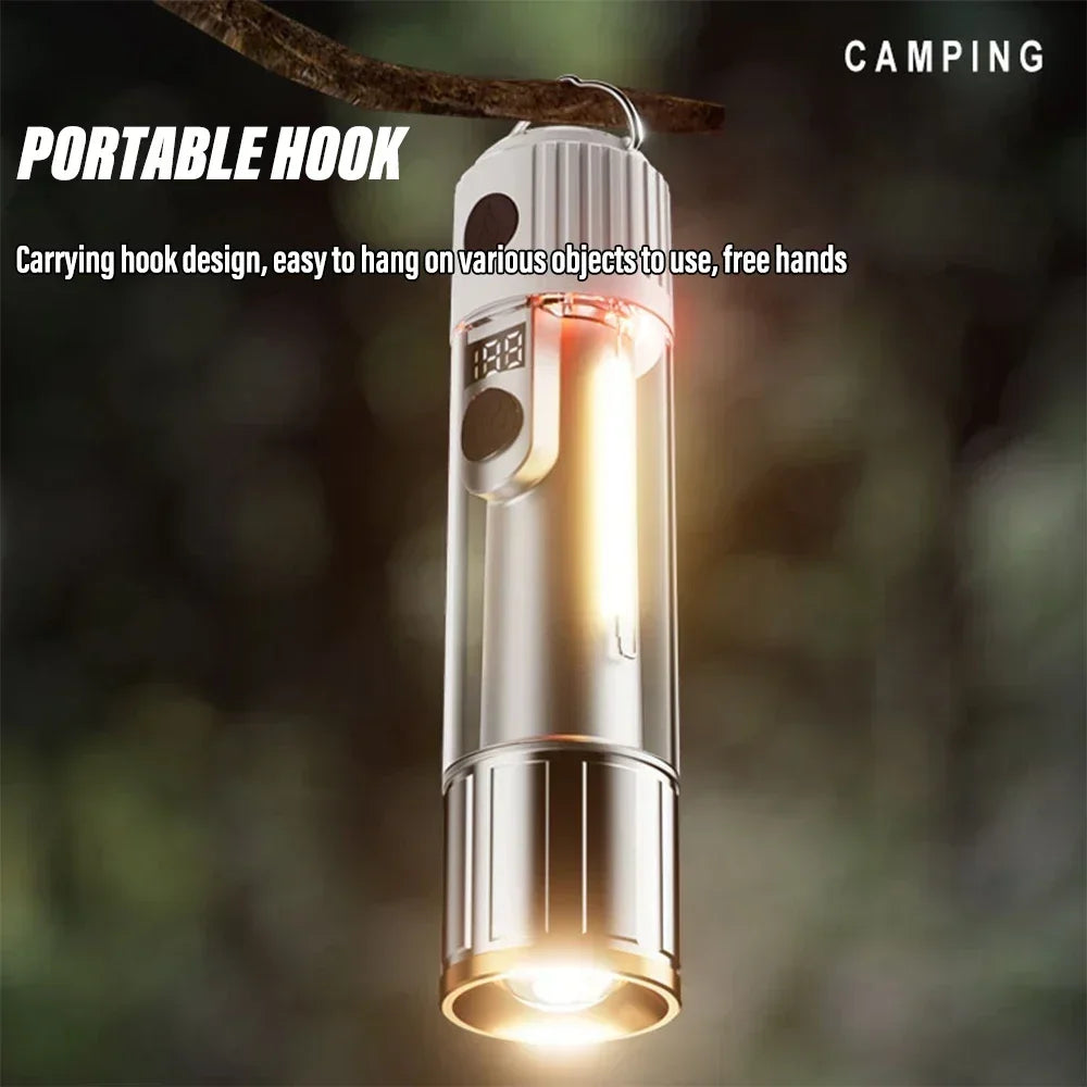 Rechargeable LED Portable Light Super Bright Flashlight Camping Light Work Light