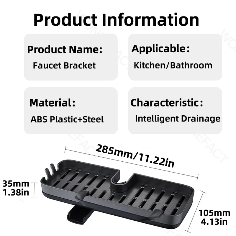 Kitchen Faucet Rack  Kitchen Accessories Sponge Storage Rack Kitchen Sink Rack Holder Dishcloth Towel Rack Filter Basket