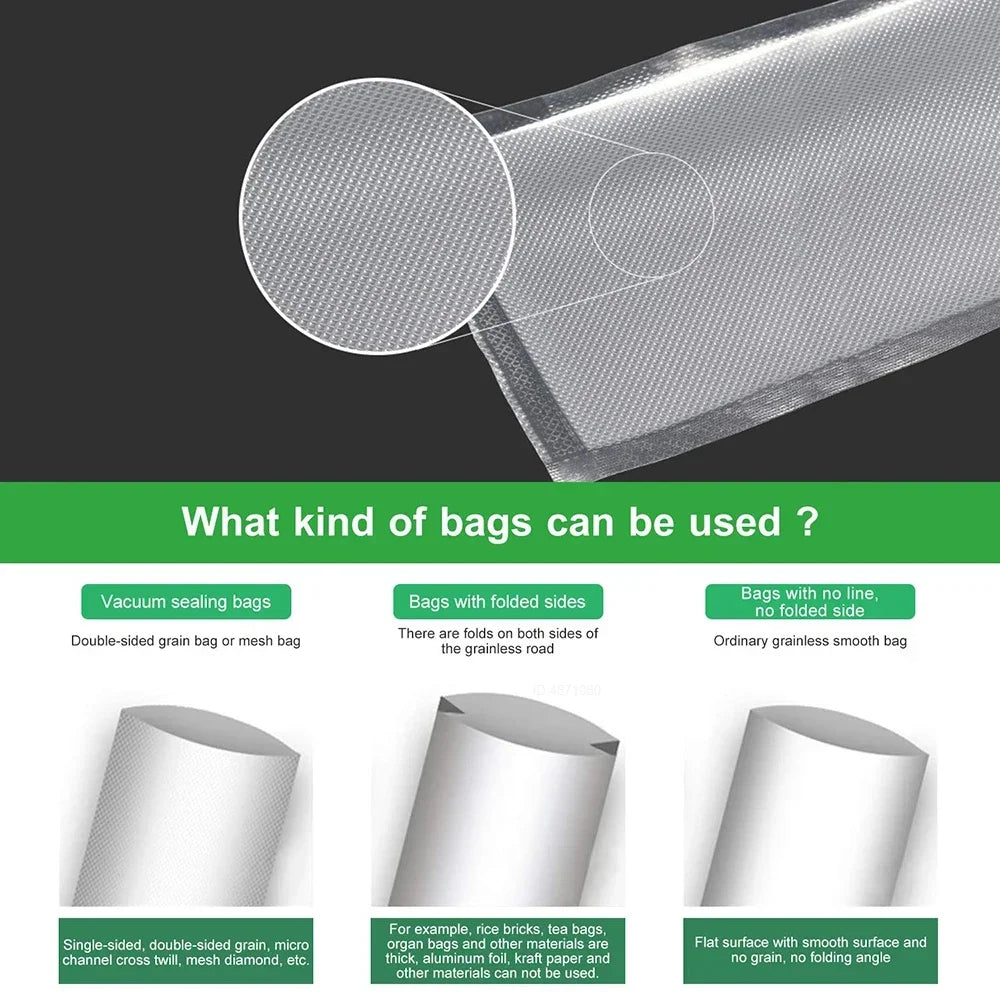 1 Roll 300CM Vacuum Seal Bags For Food, Food Saver Bags Rolls