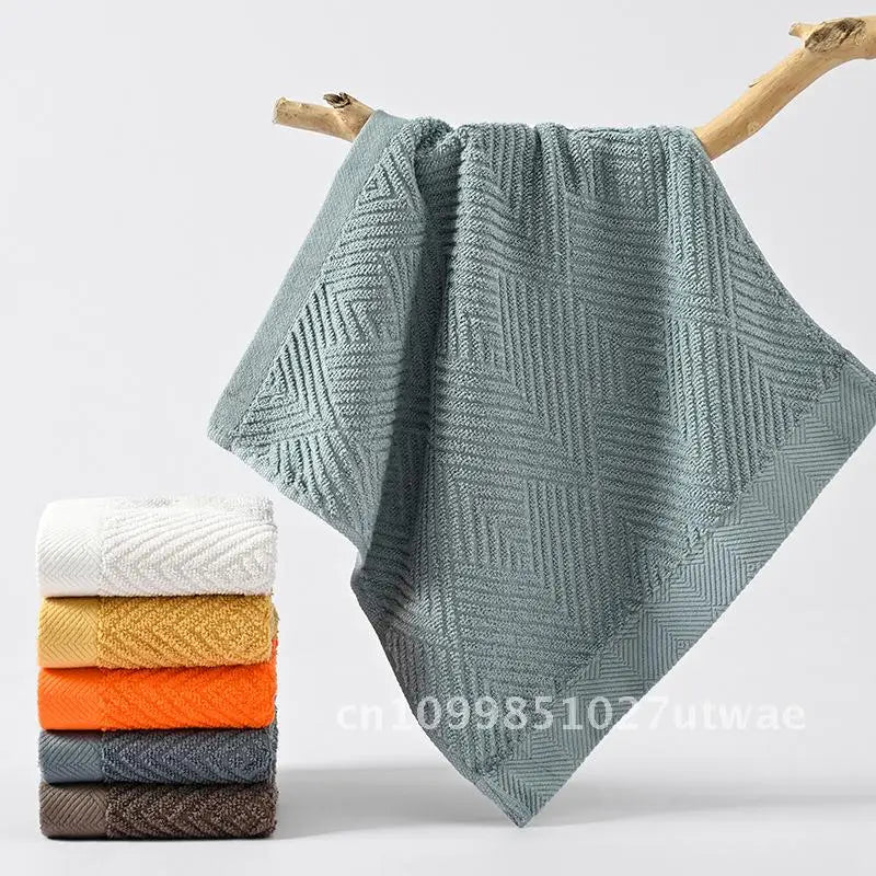 Soft Absorbent Combed Cotton Square Towel 100% Cotton Hand Towel for Baby Face Washing Thickened Household Square Scarf