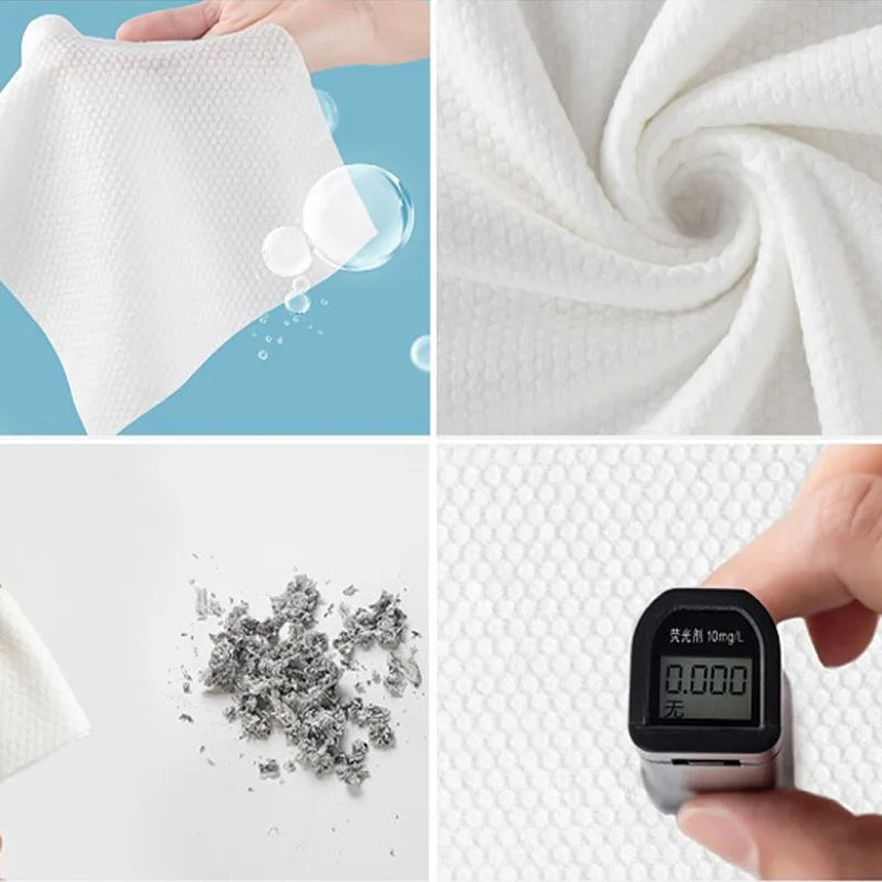 Extra Thick Cotton Disposable Face Towel Travel Cleaning Dry Wet Makeup Remover Pearl Cotton Reusable Cotton Soft Non-woven