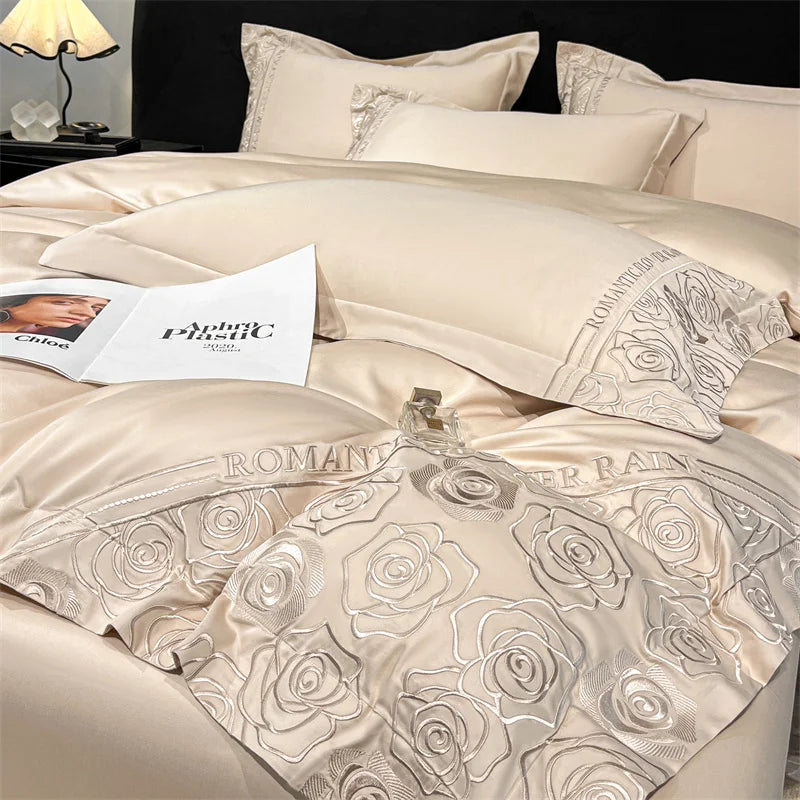 Svetanya Lyocell Cotton Bed Linens Bedding Set Sheet Pillowcase Blanket Cover Ru Queen King Size