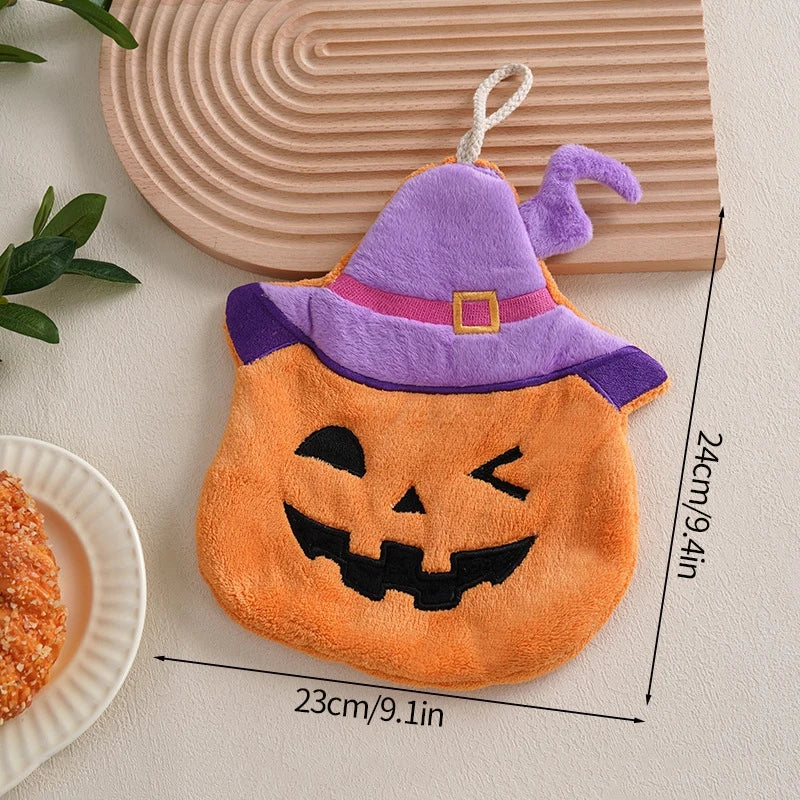 Halloween Hand Towel Soft Absorbent Handkerchief Cute Cartoon Ghost Capibara Pumpkin Hand Towel Bathroom Hanging Hand towels