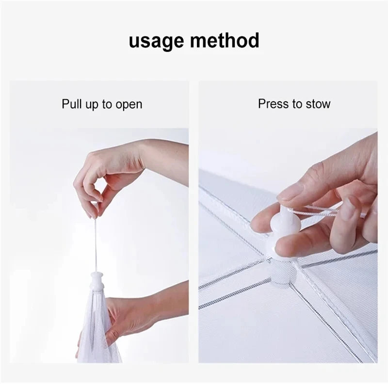 Food Cover Mesh Folding Washable Flies