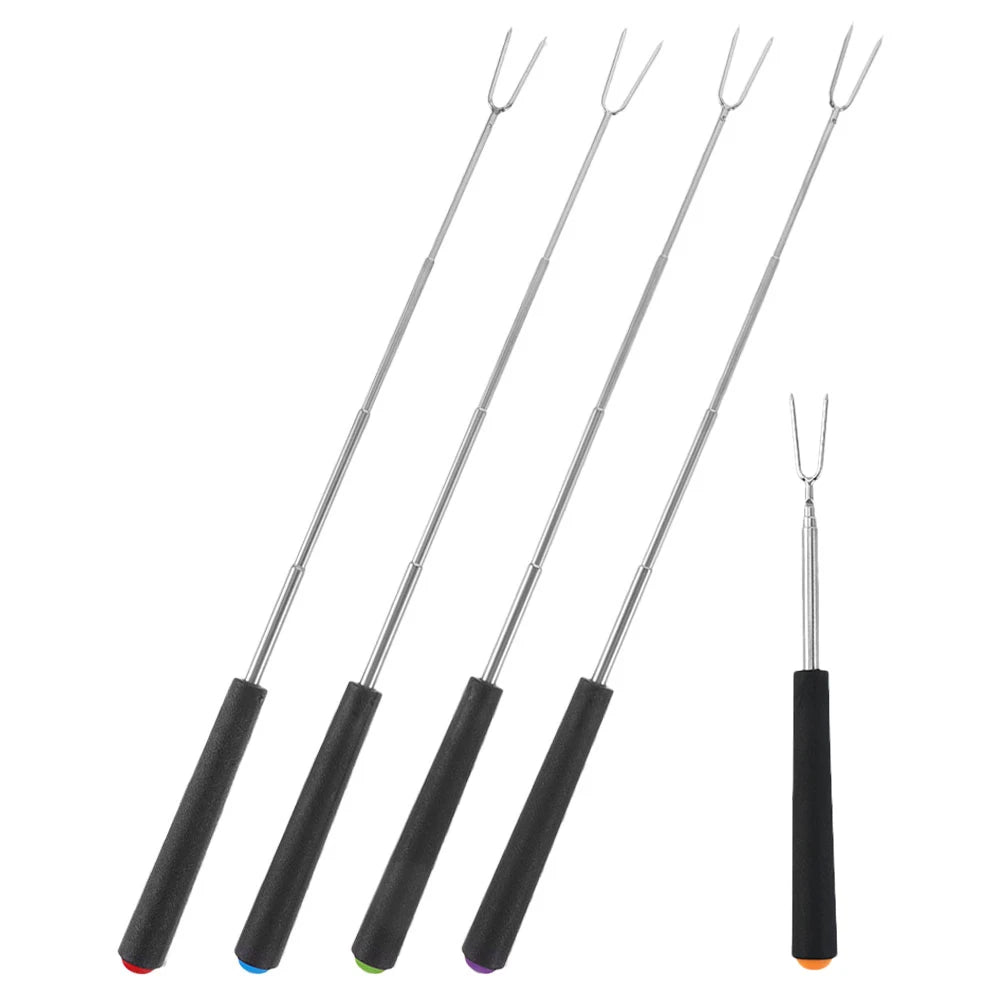 5 Pcs Barbecue Fork Cookware Accessories Small Tools Bbq Smores Skewers Fruit Utensil Campfire Sticks