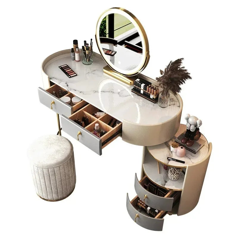Bedroom Luxury Vanity Table Beauty Storage Fashion Girls Vanity Table Modern Multifunctional Tocador Maquillaje Furniture
