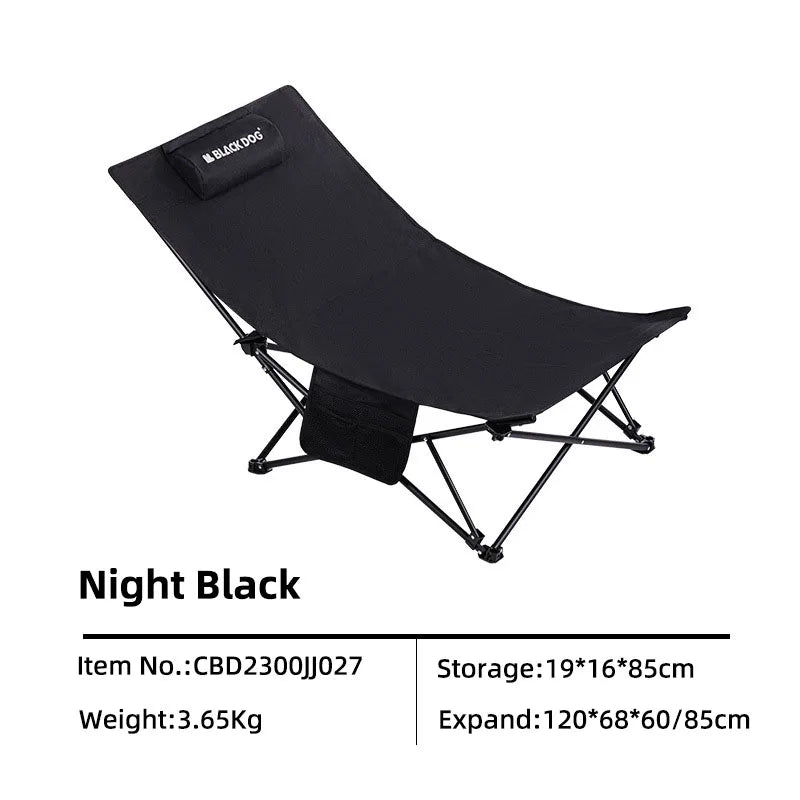 Blackdog Outdoor Folding Recliner Fishing Chair With Cotton Pillow Nap Chair Home Leisure Lazy Chair Portable Storage Camping