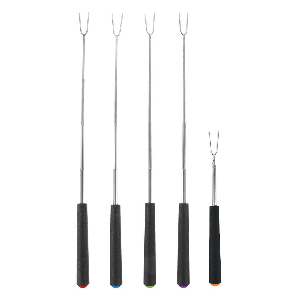 5 Pcs Barbecue Fork Cookware Accessories Small Tools Bbq Smores Skewers Fruit Utensil Campfire Sticks