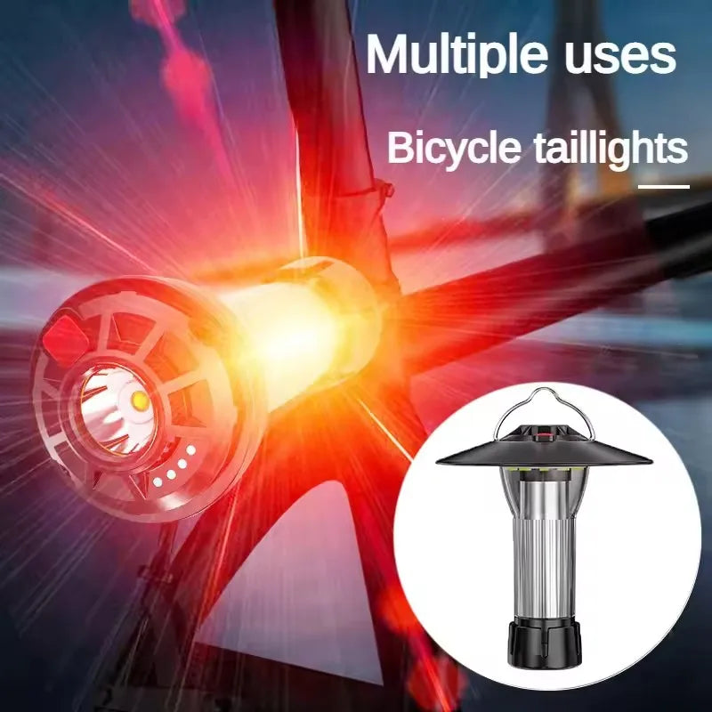 Outdoor Portable Camping Lantern with Magnetic Base Hanging Lamp 5 Lighting Modes Led Flashlights Waterproof  Emergency Lamp