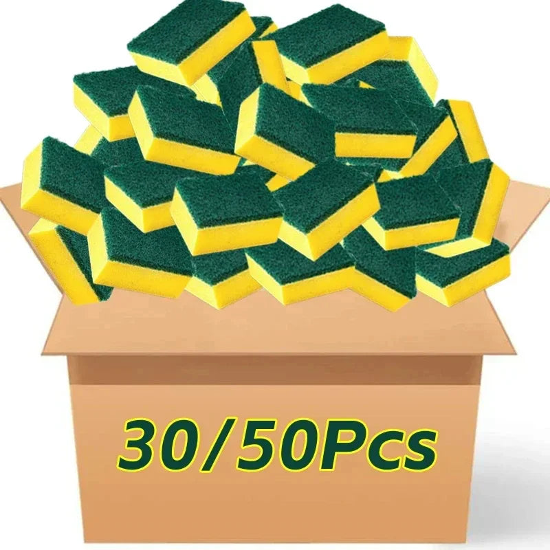 Highly absorbent double-sided sponge magic cleaning pot