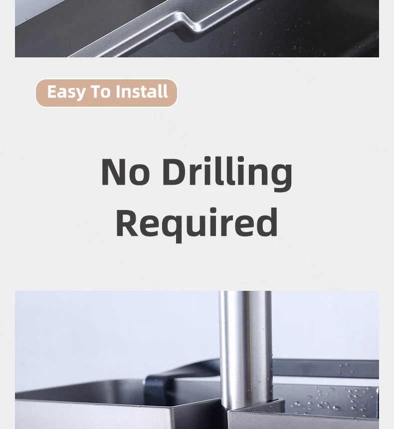 Kitchen Faucet Rack  Kitchen Accessories Sponge Storage Rack Kitchen Sink Rack Holder Dishcloth Towel Rack Filter Basket