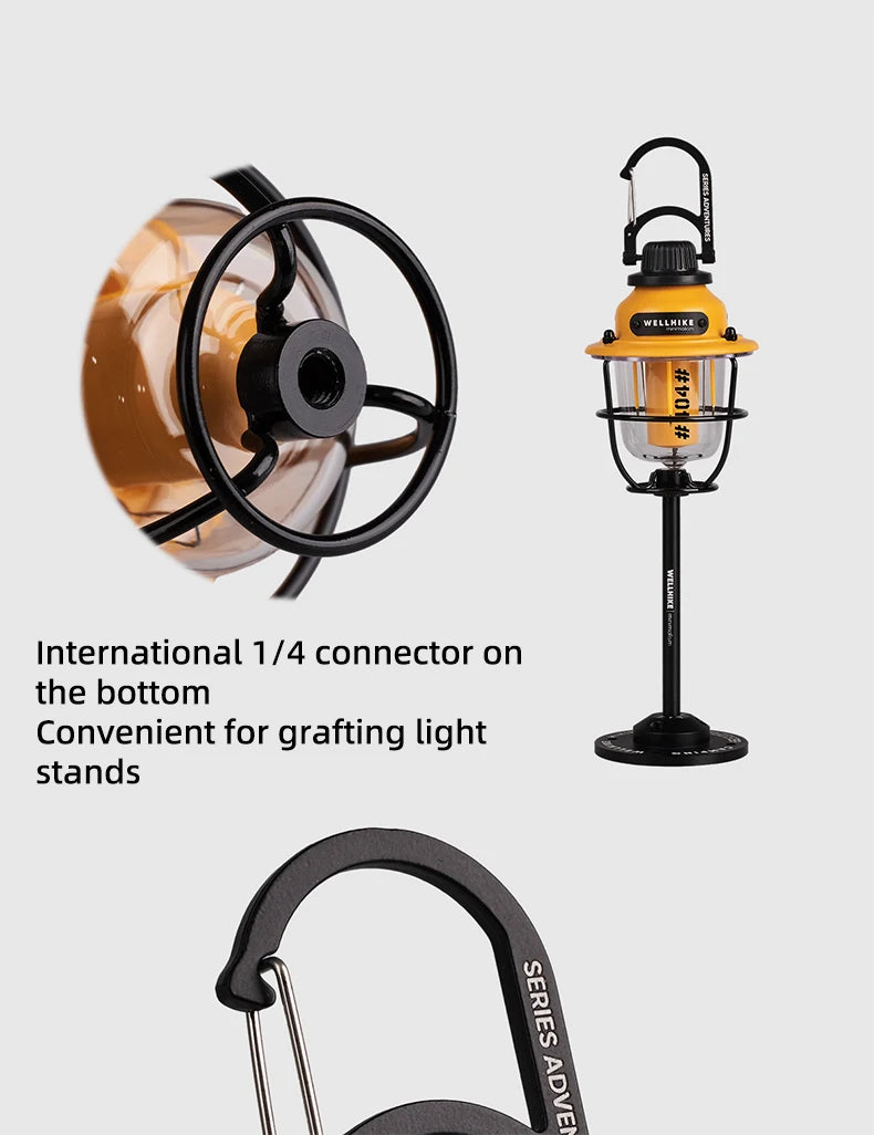 WELLHIKE Outdoor Lighting Camping Lights Long Life Locking Pinecone Light LED Multifunction Ambient Light Tent Canopy Flashlight