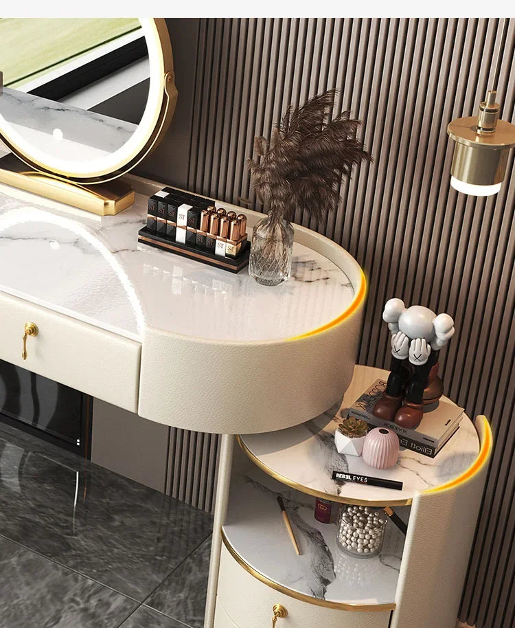 Bedroom Luxury Vanity Table Beauty Storage Fashion Girls Vanity Table Modern Multifunctional Tocador Maquillaje Furniture
