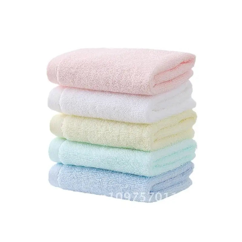 Square Cotton Hangable Solid Color Square Square for Adults and Children Fully Absorbent Hand Wipe Face Small Towel