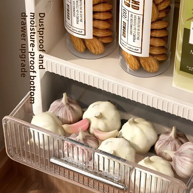 Kitchen Bathroom Wall Shelf Multi-layer Cupboard Seasoning Home Storage Rack Organizer Accessories Freestanding Space Saver