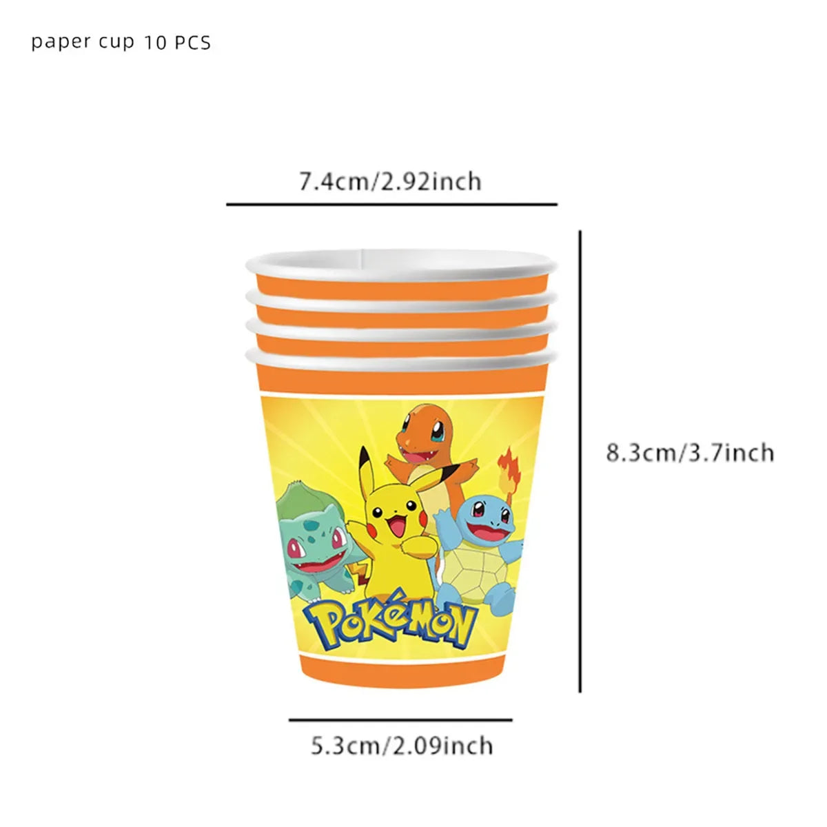 Pokemon Birthday Party Decoration Pikachu Tableware Set Tablecloth Cup Plate Napkin Balloons for Kids Party Supplies Baby Shower