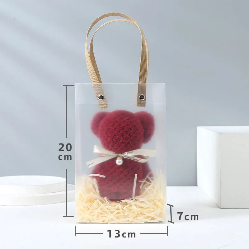 5pcs Little Bear Towels Wedding Companion Gifts Happy Gifts Happy Shop Small Square Towels Coral Velvet Towels