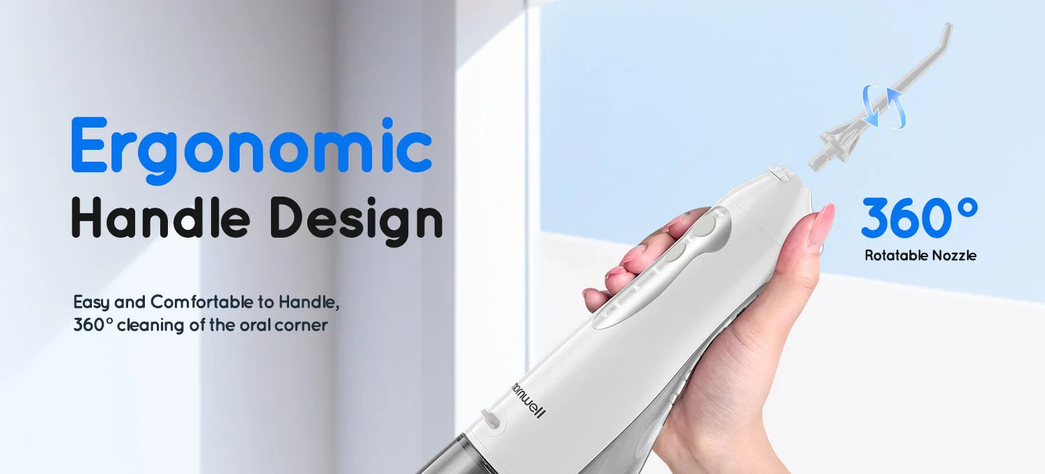 D52 Portable Cordless Water Flosser USB Rechargeable Water Jet Floss Tooth Pick 4 Jet Tip 300ml 3 Modes Teeth Clean for Travel