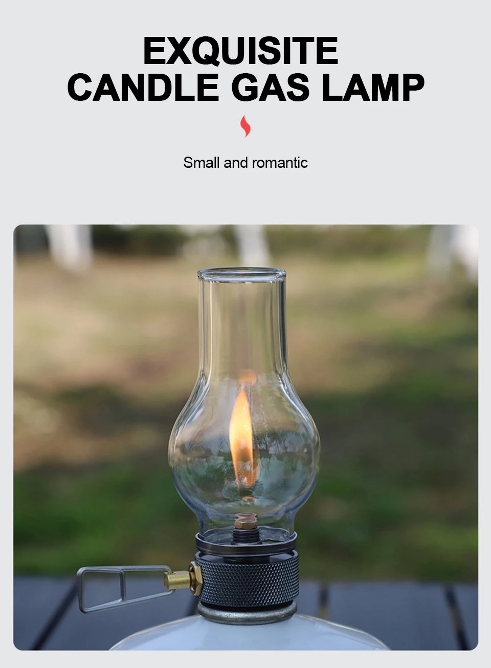 Portable Camping Gas Candle Lamp Light Compact Butane Gas Light Outdoor Use for Camping Fishing Picnic Night Light Gas Lamp