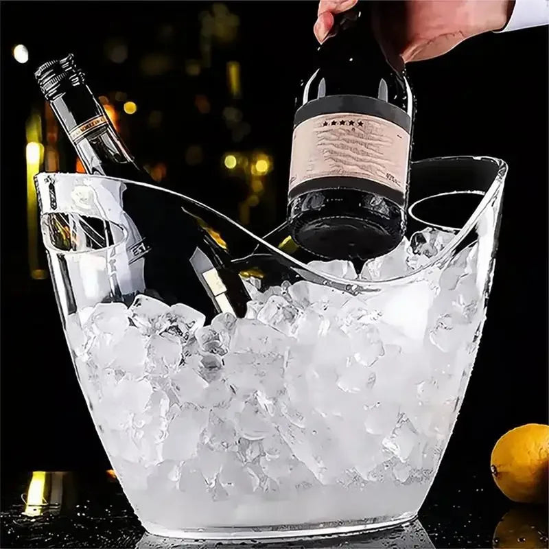 Transparent Ice Bucket Beverage Bucket Cooling Large Ice Bucket Used for Wine Champagne Bar Home Party Supplies