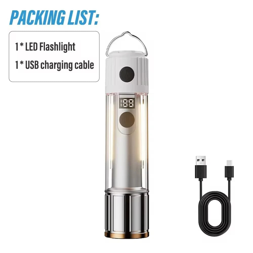 Rechargeable LED Portable Light Super Bright Flashlight Camping Light Work Light