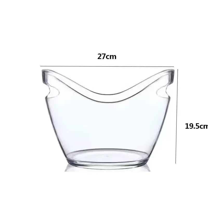 Transparent Ice Bucket Beverage Bucket Cooling Large Ice Bucket Used for Wine Champagne Bar Home Party Supplies