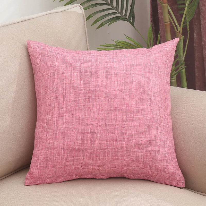 Solid thickened square pillow, sofa, living room pillow cover (Without Core)
