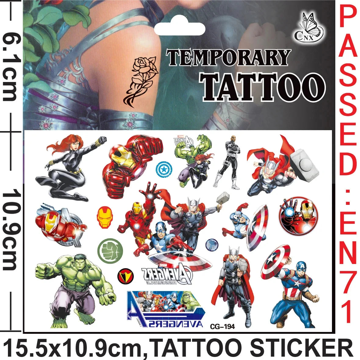 Spidey and His Amazing Friends Cartoon Stickers Spiderman Tattoo Sticker Party Favors for Kids Boys Birthday Party Decor Gifts