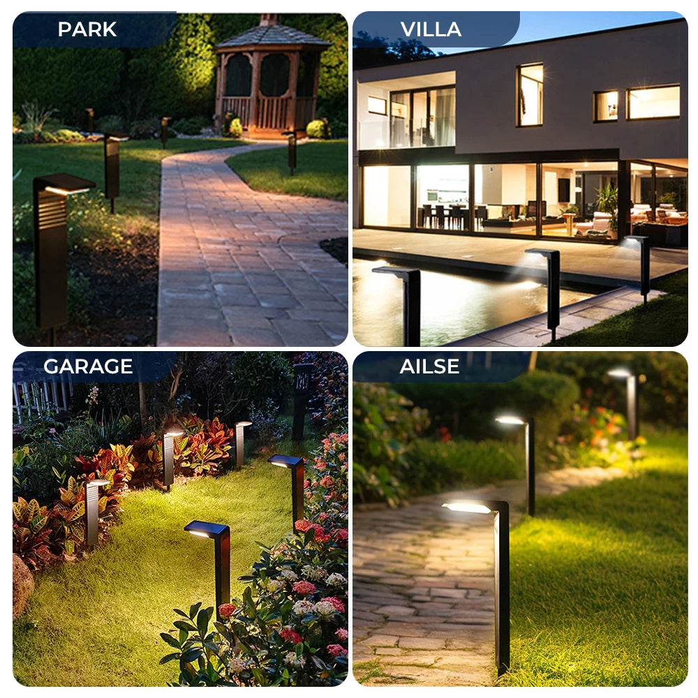 Outdoor Solar Lamp Garden Light Decoration GardWaterproof Solar Powered Garden Pathway Lights for Yard Walkway Decor Patio Porch