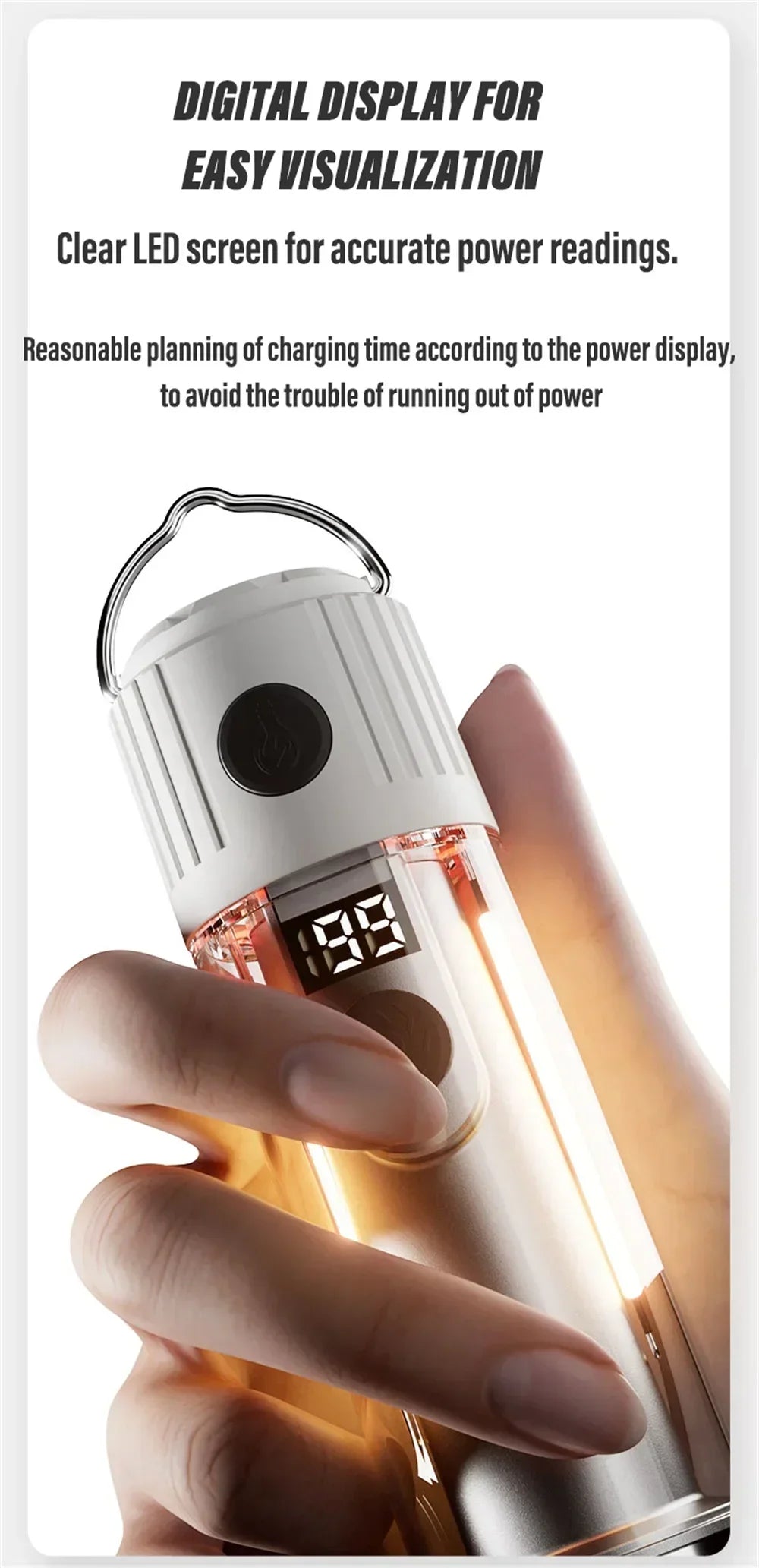 Rechargeable LED Portable Light Super Bright Flashlight Camping Light Work Light