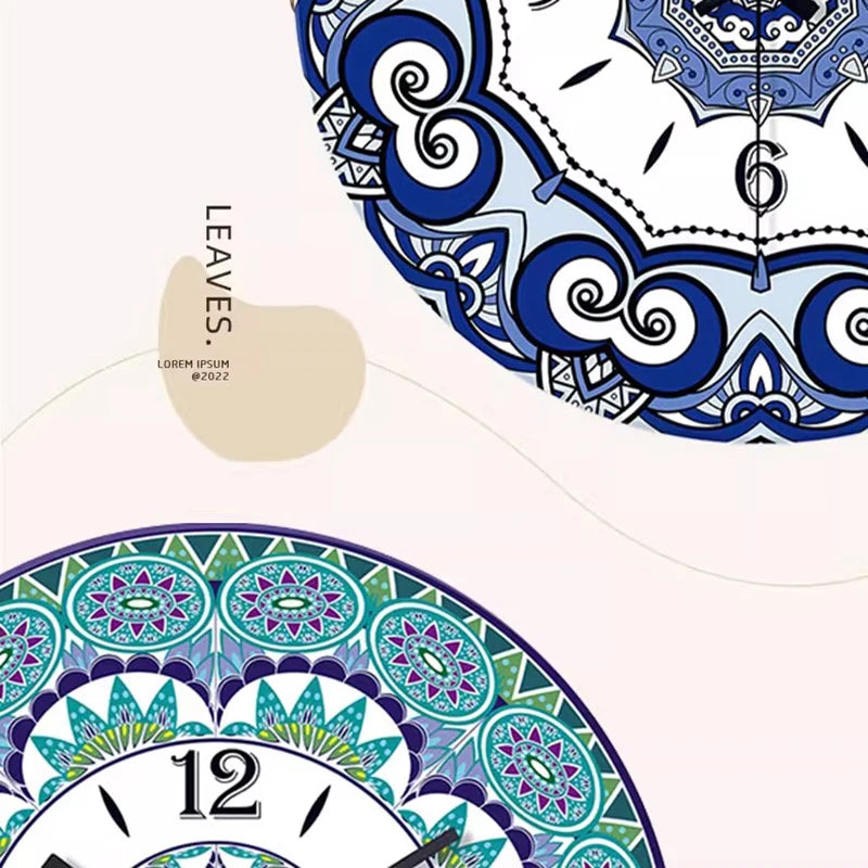 Design Clocks Living Room Large Wall Clock Elegant Modern Interior Decorative Clocks Nordic Bedroom Wall Clock Noiseless