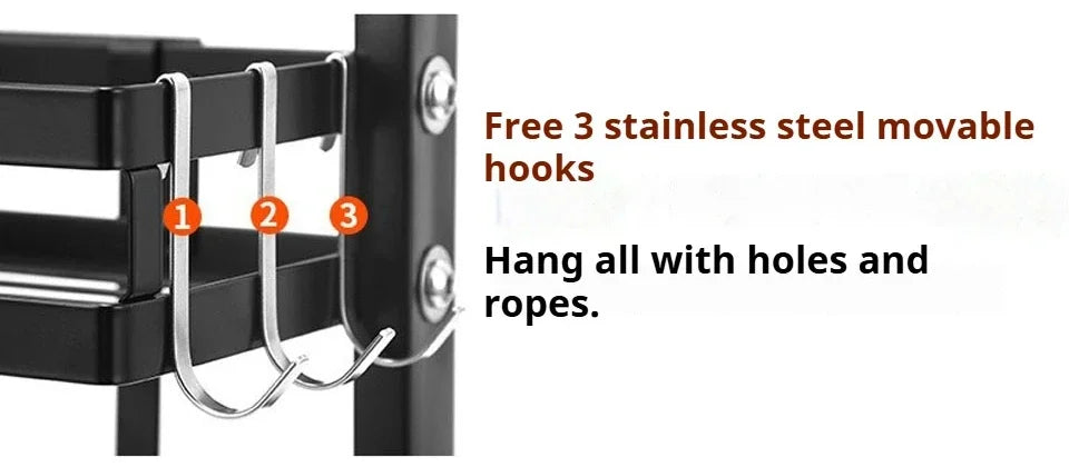 Kitchen Spice Rack Kitchen Storage Rack Household Accessories Multifunctional Dish Cutlery Knife Spoon Sink Rack Set Organizer