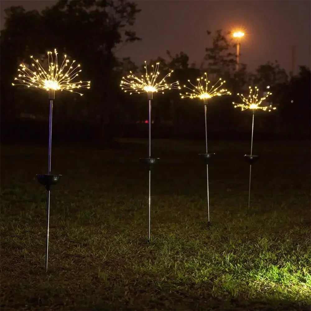 Solar Fireworks Light 90/150 LED Waterproof Garden 8 Modes Fairy String Lamp Christmas Solar Light For Outdoor Holiday Decor