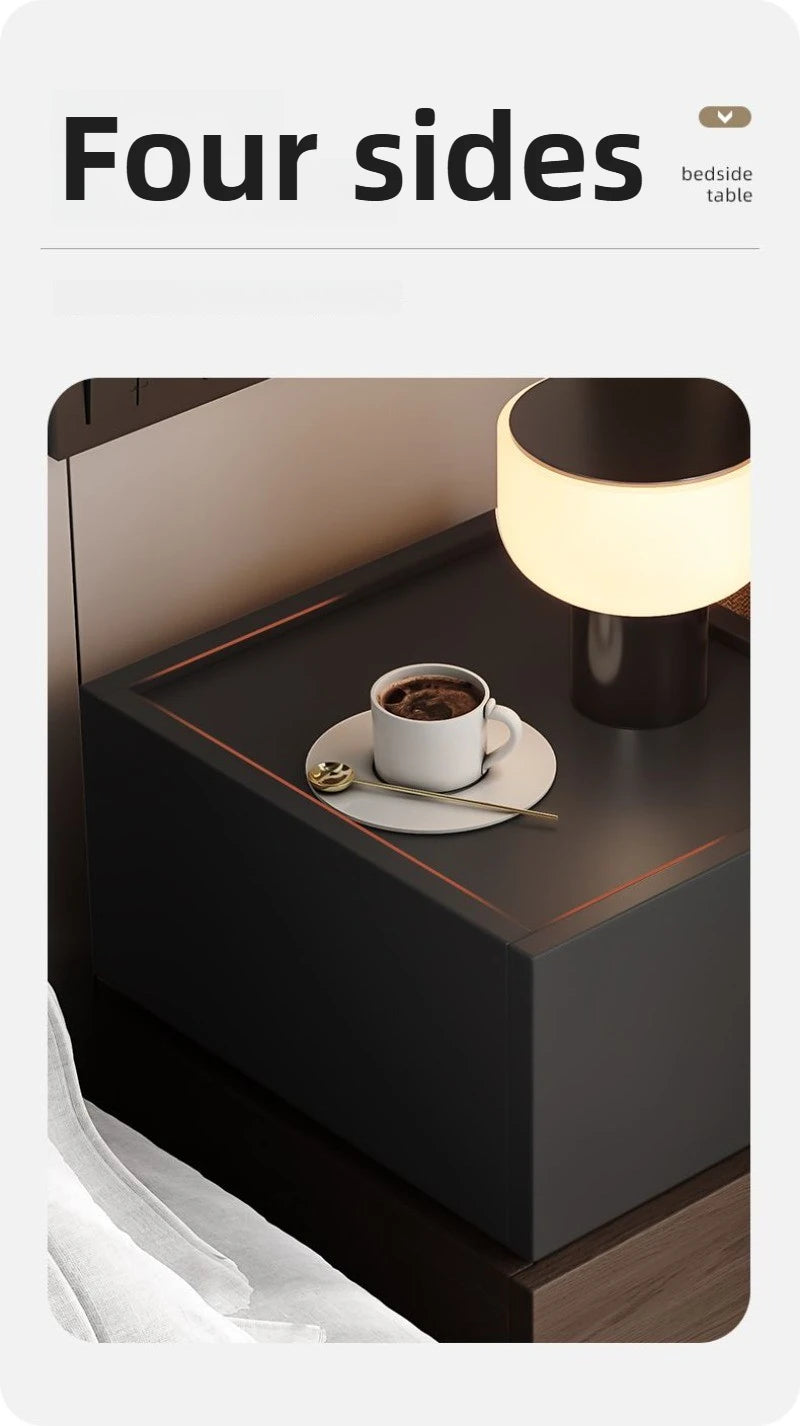 Wood Bedside Table Storage Modern Household Drawer Storage Light Luxury Bedroom Solid Wood Bedside Cabinet Locker Furniture