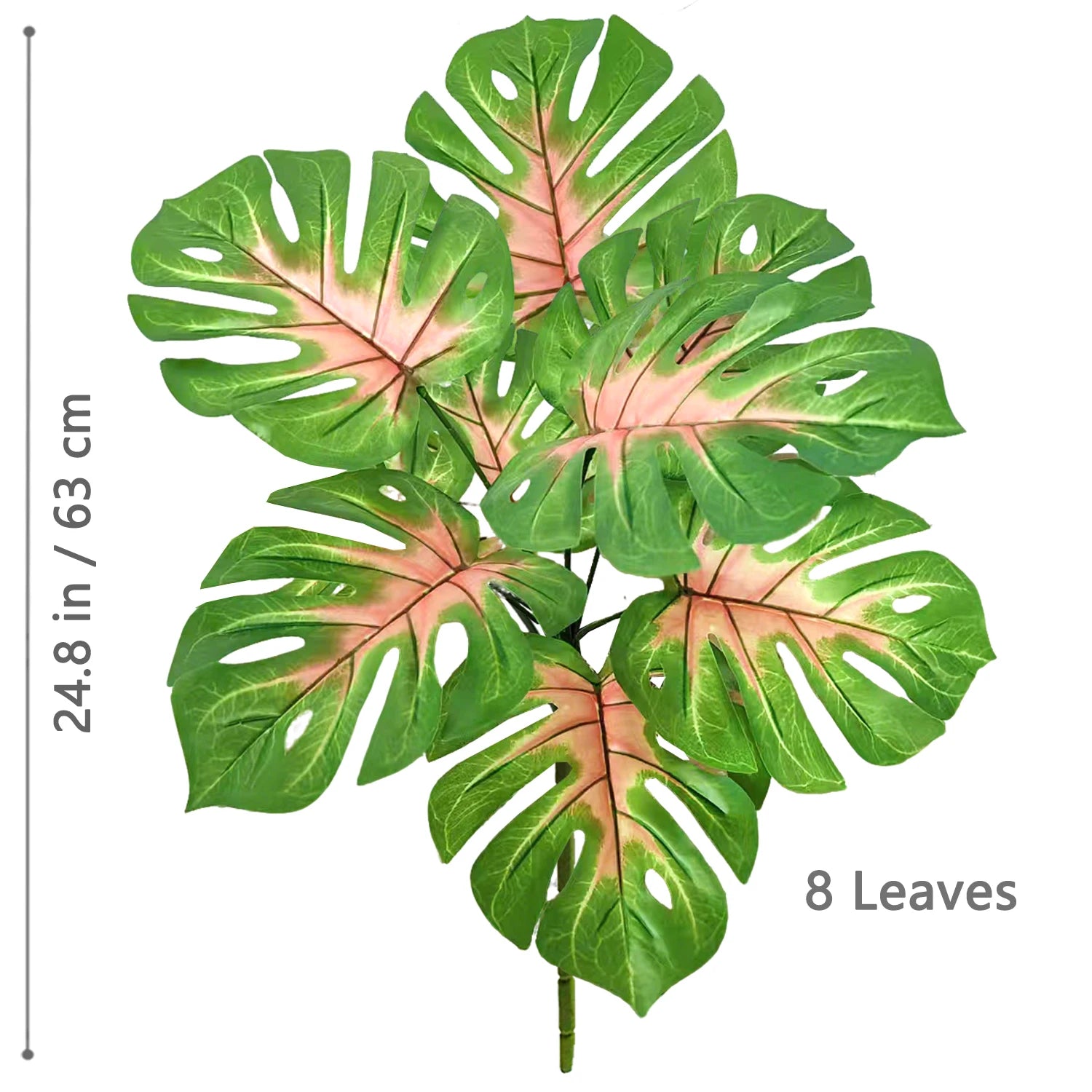 40-103cm /40.5in Artificial Monstera Plants Fake Palm Tree Plastic Turtle Leaves Green Tall Plants For Home Garden Room Decor