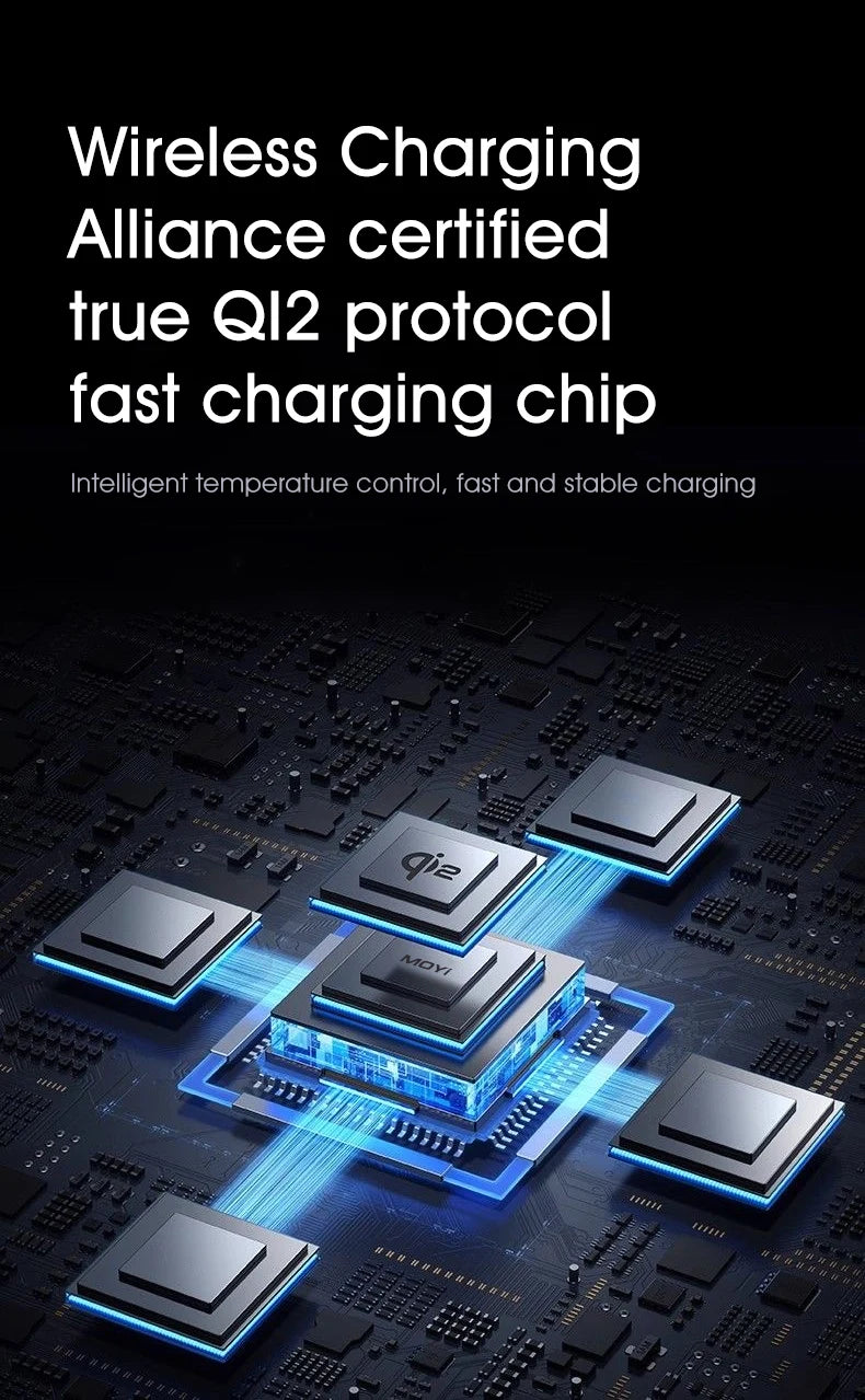 New Smart 15W Qi2 3 In 1 Magsafe Magnetic Autorotation Wireless Charger For iPhone iWatch Airpods Fast Charging Dock Station