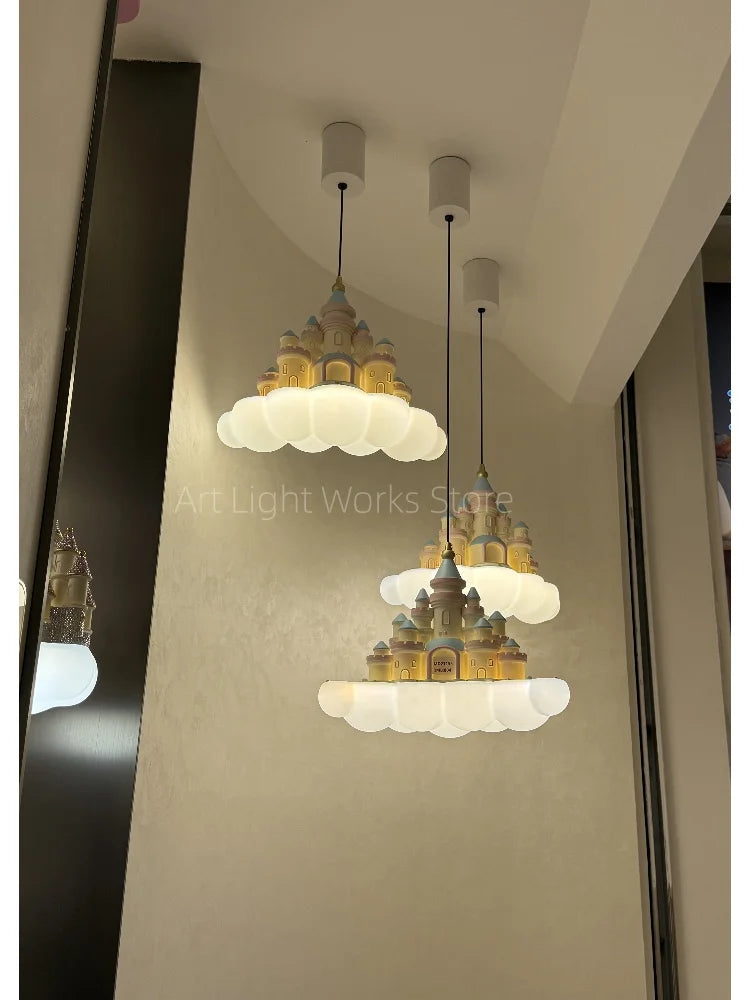 Spot high-quality bedroom, children's room, bedside lamp, cartoon castle bay window, bedroom pendant light