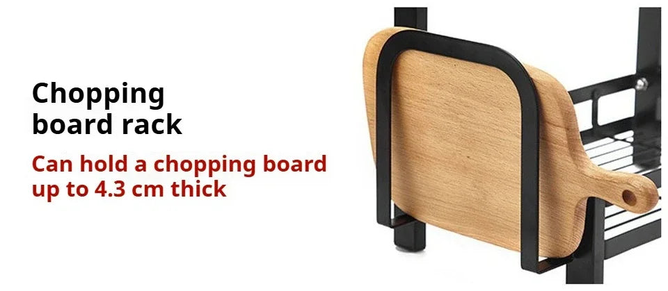 Kitchen Spice Rack Kitchen Storage Rack Household Accessories Multifunctional Dish Cutlery Knife Spoon Sink Rack Set Organizer