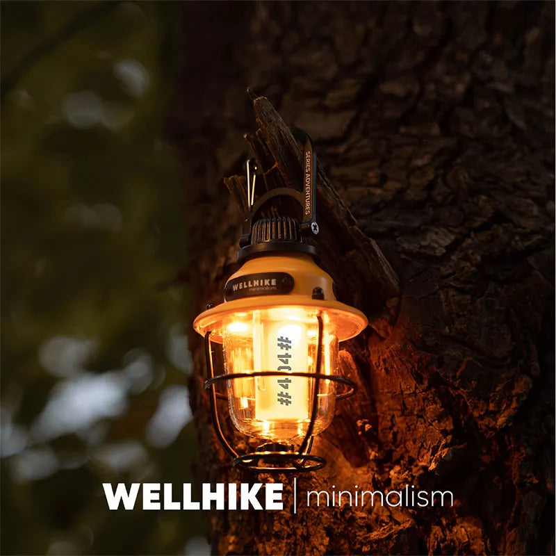 WELLHIKE Outdoor Lighting Camping Lights Long Life Locking Pinecone Light LED Multifunction Ambient Light Tent Canopy Flashlight