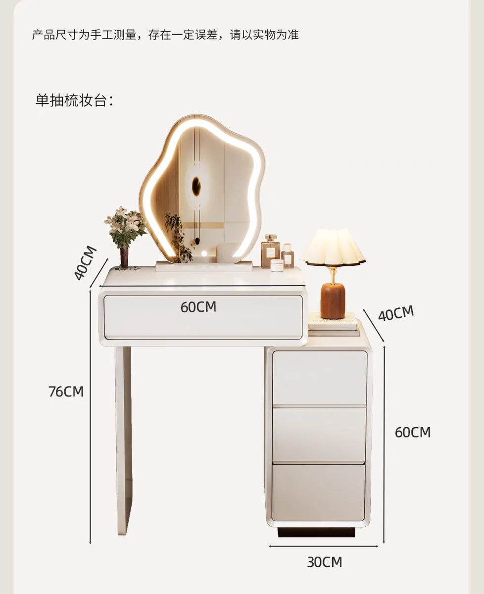 Bedroom Women Dressing Table Luxury Wood Storage Mirror Hairstyle Dressing Table Home White Muebles De Dormitorio Furniture