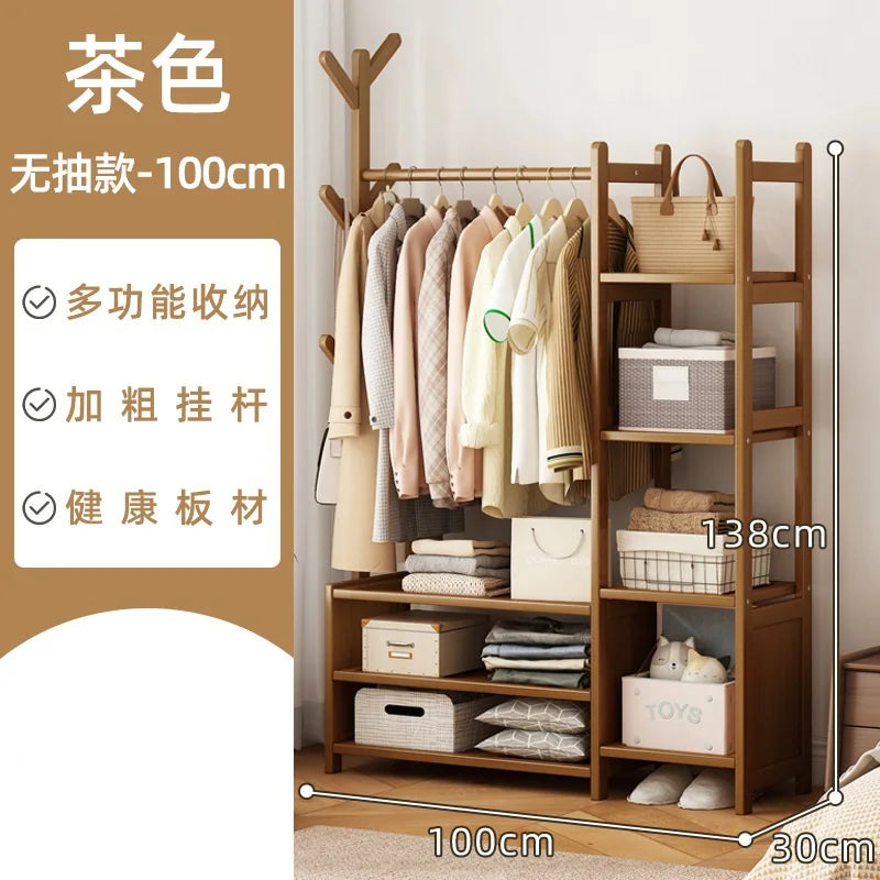 Coat rack floor bedroom hanger household multifunctional storage rack room simple modern bedroom storage cabinet