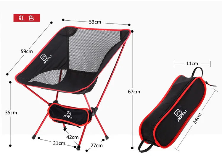 Outdoor Smart Camping Folding Chair Light Beach Fishing Chair