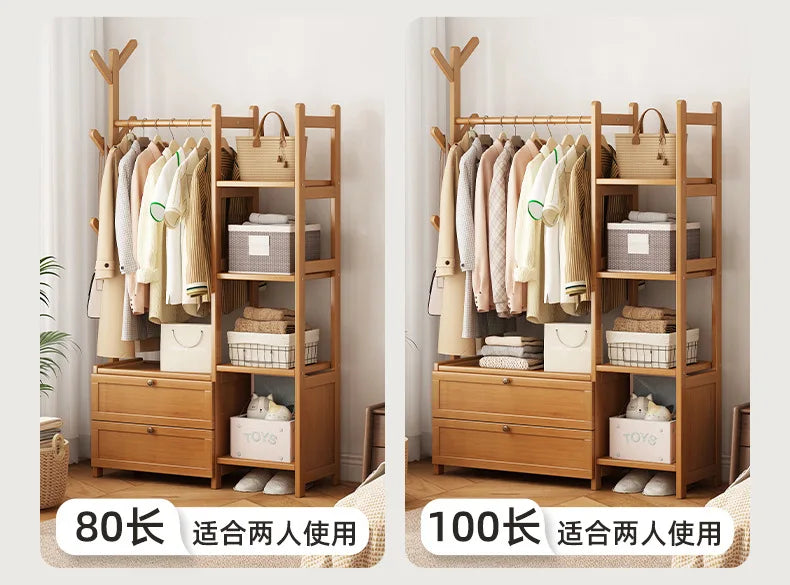 Coat rack floor bedroom hanger household multifunctional storage rack room simple modern bedroom storage cabinet