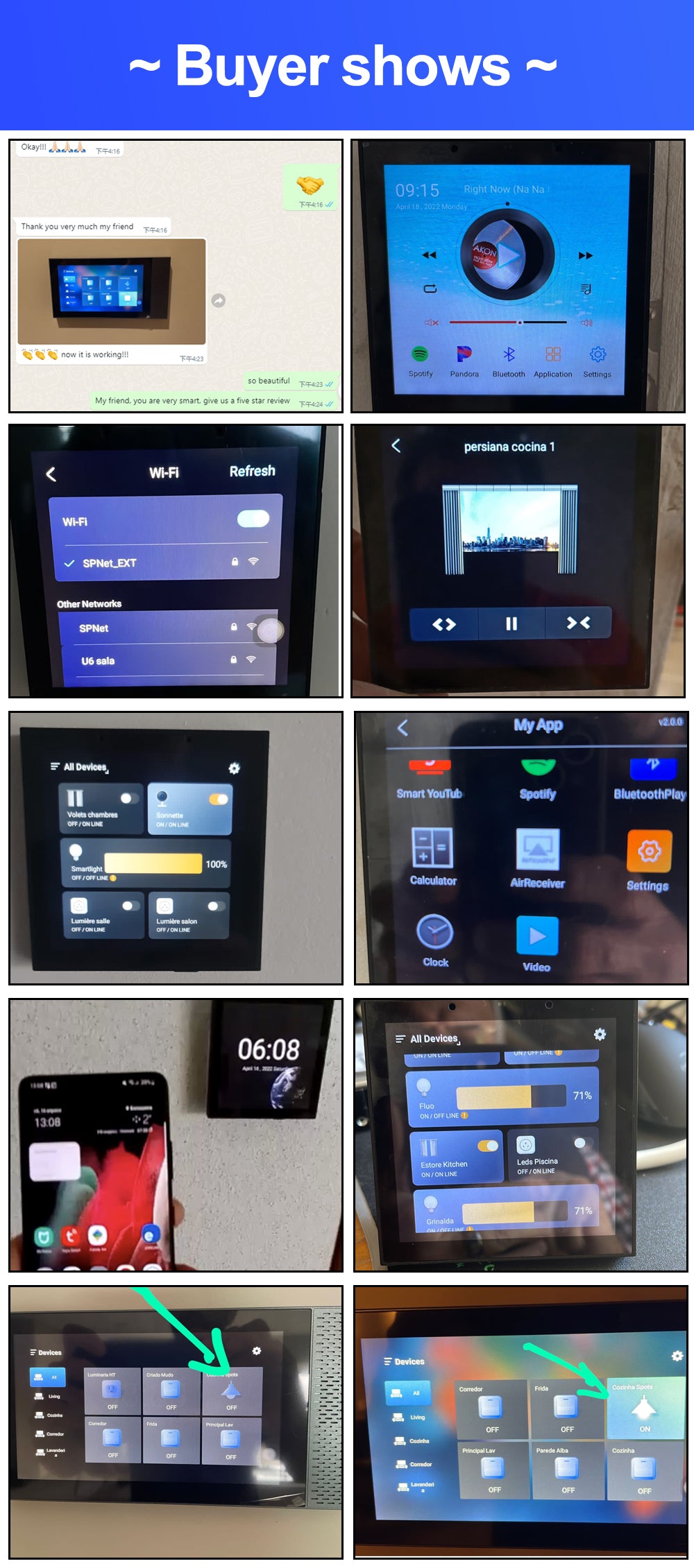 Tuya Smart Home Control Panel Controls All Tuya Smart Products Such As Home Smart Speakers and Lights Smart Home Automation