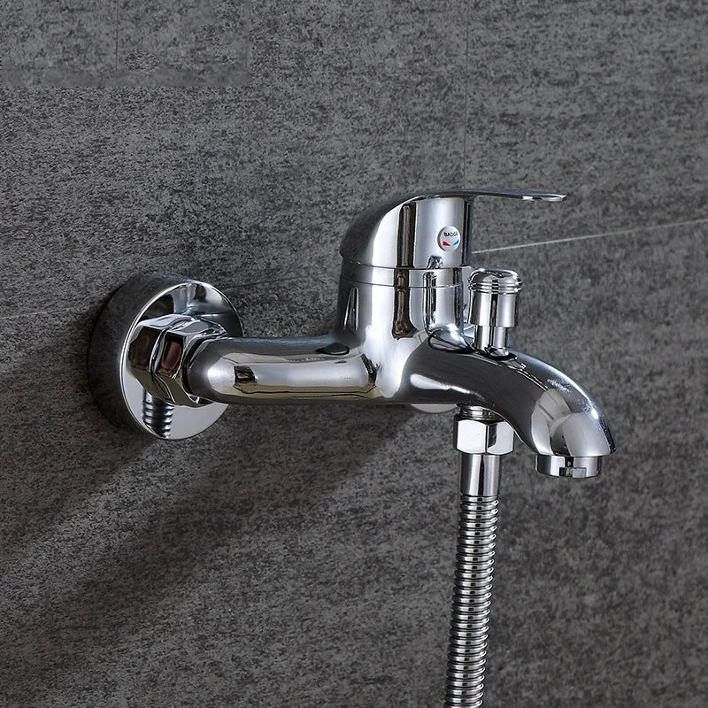 Bathtub Faucet Household Shower Faucet Shower Accessories Wall Mounted Hot and Cold Mixing Tap Multifunctional Bathroom Faucets