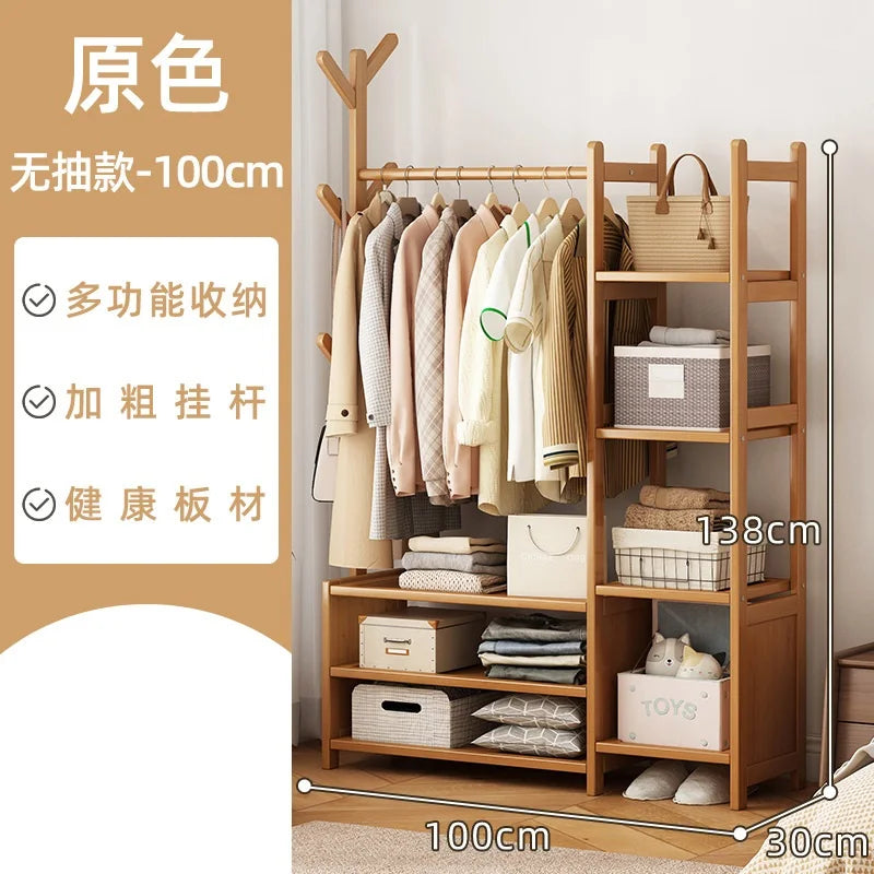 Coat rack floor bedroom hanger household multifunctional storage rack room simple modern bedroom storage cabinet