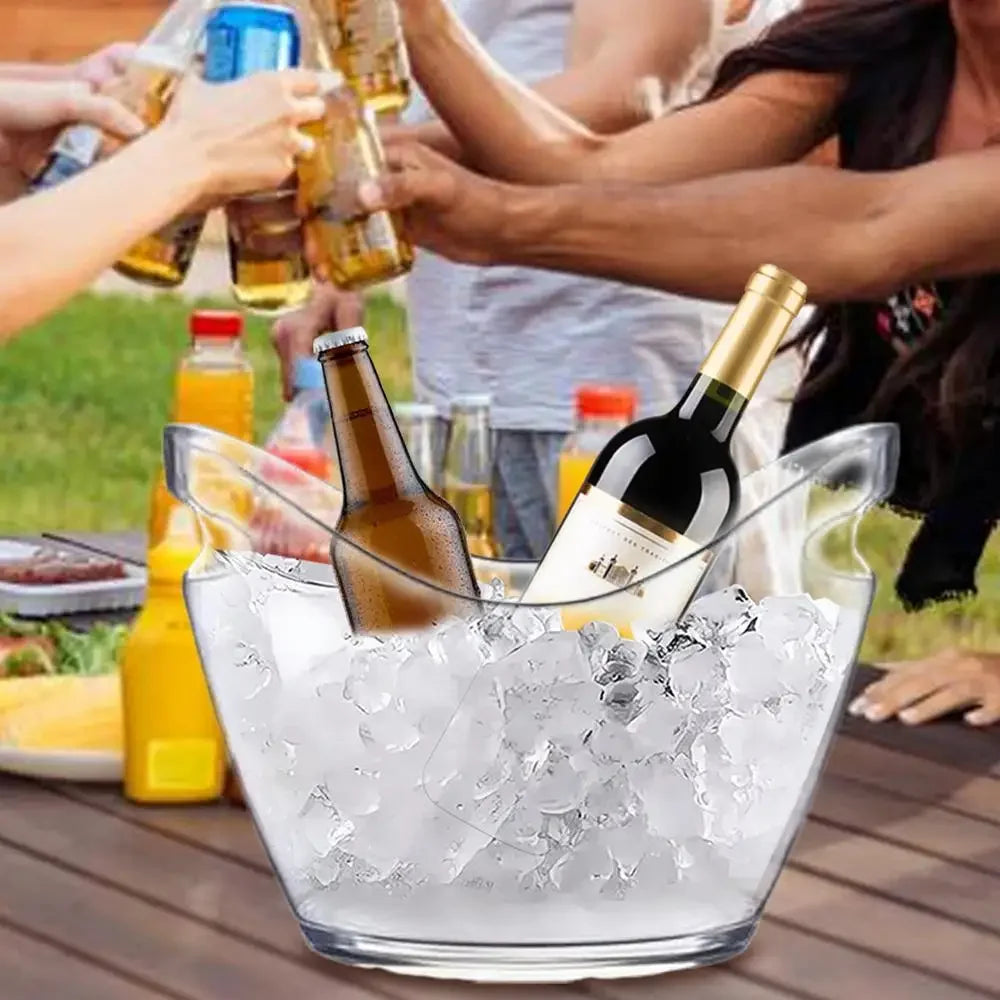 Transparent Ice Bucket Beverage Bucket Cooling Large Ice Bucket Used for Wine Champagne Bar Home Party Supplies