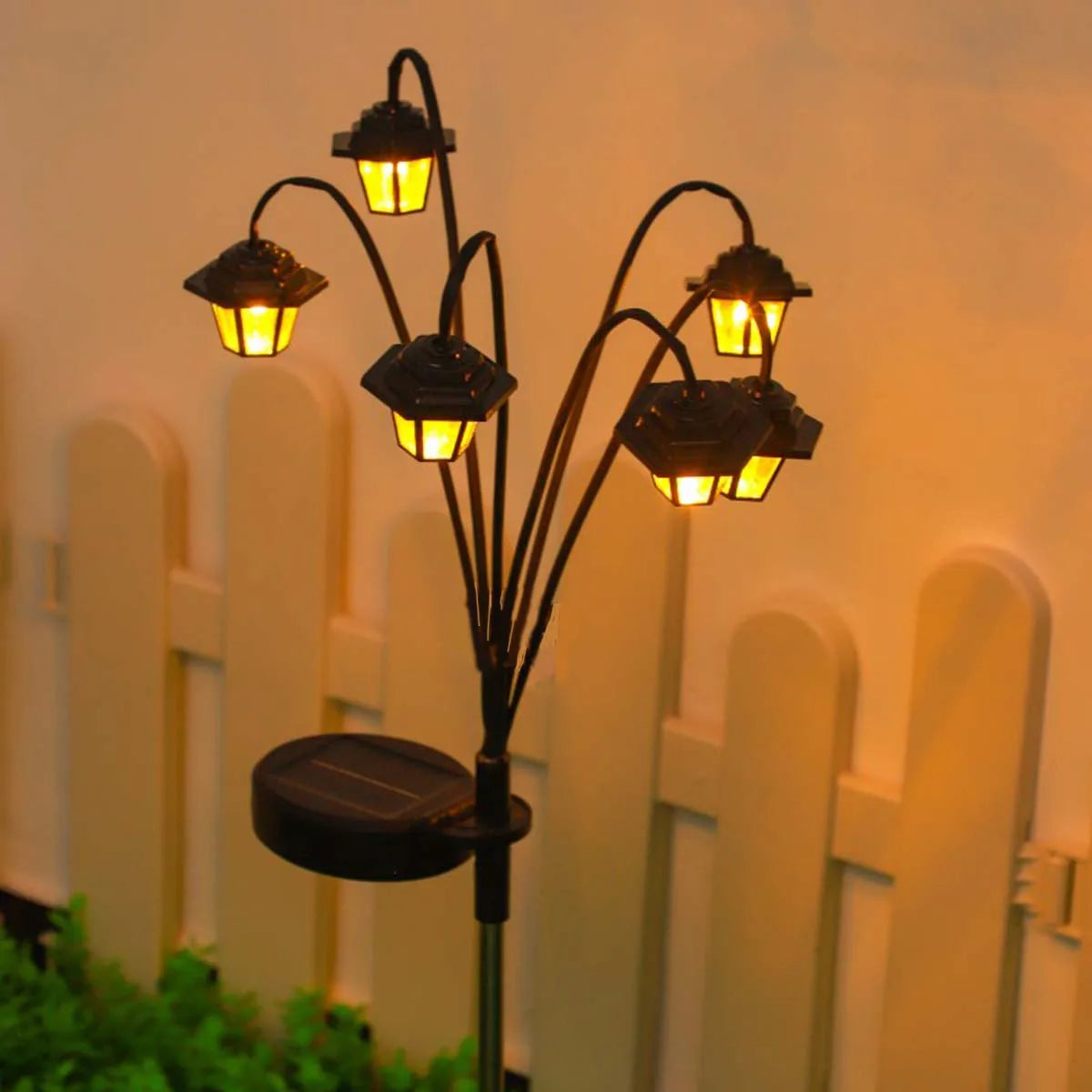1PC 6LED Solar hexagonal palace light 8-mode outdoor courtyard light, Christmas decorative light