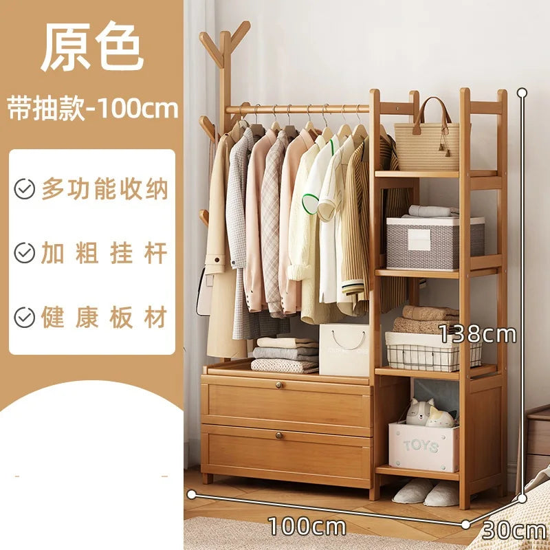 Coat rack floor bedroom hanger household multifunctional storage rack room simple modern bedroom storage cabinet