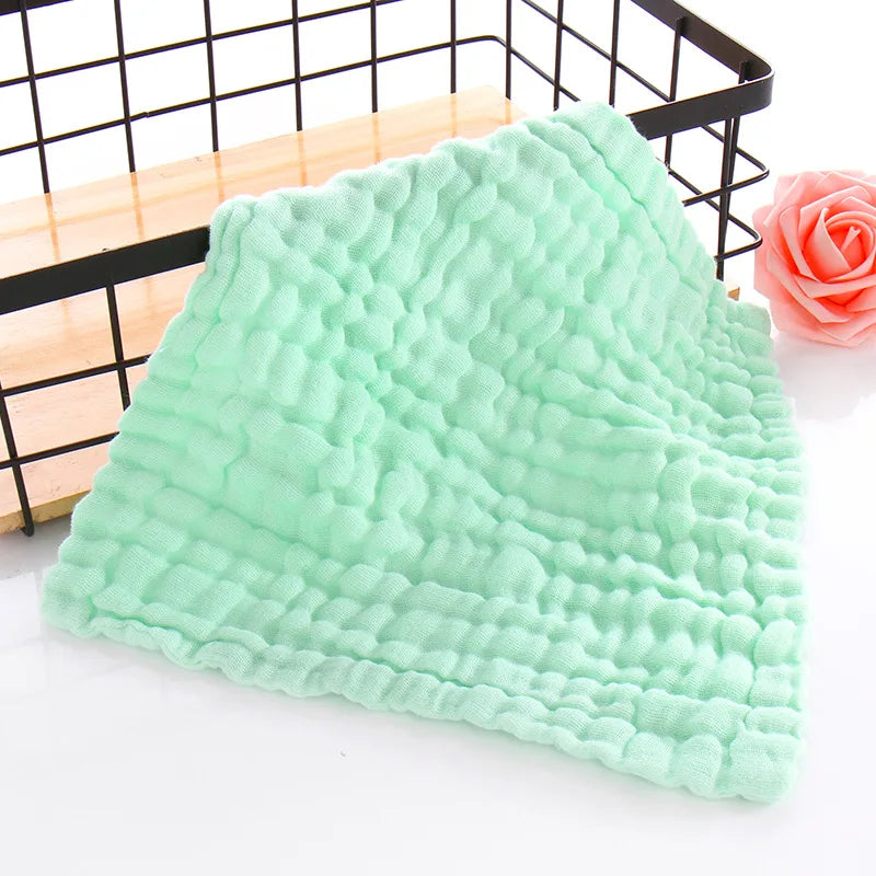 30*30cm Baby Saliva Towels 6 Layer Cotton Gauze Burp Cloth Cartoon Newborn Square Absorbent Feeding Bibs Washcloth Handkerchief